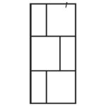 vidaXL Sprchová zástena s tvrdeným sklom čierna 90x195 cm – Obrázok 3
