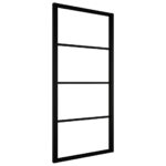 vidaXL Posuvné dvere hliník a sklo ESG 90x205 cm čierne – Obrázok 2