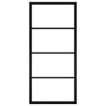 vidaXL Posuvné dvere hliník a sklo ESG 90x205 cm čierne – Obrázok 4