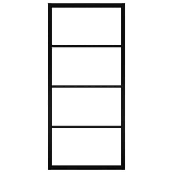 vidaXL Posuvné dvere hliník a sklo ESG 90x205 cm čierne – Obrázok 4