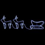 vidaXL Vianočná vonkajšia dekorácia so sobom a saňami 576 LED diód – Obrázok 4