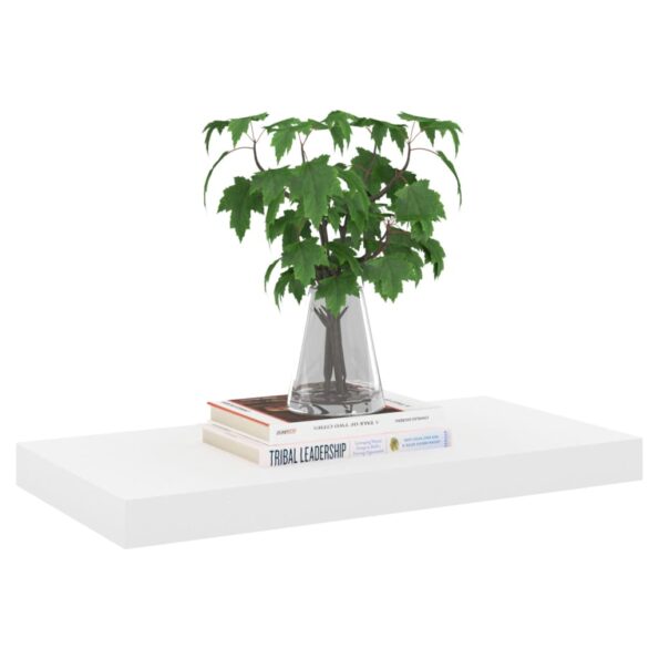 vidaXL Plávajúce nástenné police 2 ks dubové a biele 50x23x3,8 cm MDF – Obrázok 3