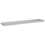 vidaXL Plávajúce nástenné police 2 ks betónovosivé 120x23,5x3,8 cm MDF – Obrázok 4