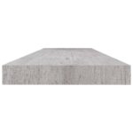 vidaXL Plávajúce nástenné police 2 ks betónovosivé 120x23,5x3,8 cm MDF – Obrázok 6
