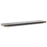 vidaXL Plávajúce nástenné police 2 ks betónovosivé 120x23,5x3,8 cm MDF – Obrázok 8