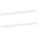 vidaXL Nástenné police 2 ks, biele 100x9x3 cm – Obrázok 2