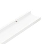 vidaXL Nástenné police 2 ks, biele 100x9x3 cm – Obrázok 8