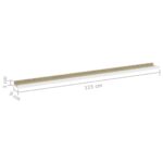 vidaXL Nástenné police 2 ks, biele a dub sonoma 115x9x3 cm – Obrázok 9