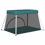 vidaXL Detská posteľ s matracom zelená ľanová látka – Obrázok 6