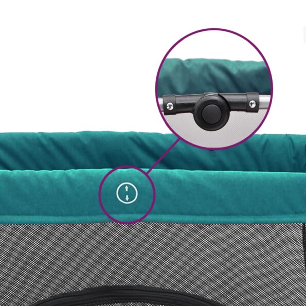 vidaXL Detská posteľ s matracom zelená ľanová látka – Obrázok 7