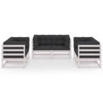 vidaXL 6-dielna záhradná súprava s podložkami, borovicový masív – Obrázok 3