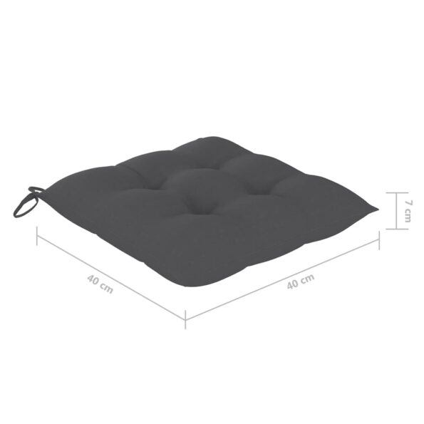 vidaXL Skladacie vonkajšie stoličky 8 ks s podložkami akáciový masív – Obrázok 8