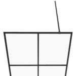 vidaXL Sprchová zástena z priehľadného ESG skla 90x195 cm čierna – Obrázok 4