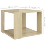 vidaXL Konferenčný stolík, dub sonoma 40x40x30 cm, kompozitné drevo – Obrázok 5