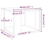 vidaXL Konferenčný stolík, dub sonoma 40x40x30 cm, kompozitné drevo – Obrázok 7