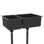 vidaXL Kuchynský drez čierny nehrdzavejúca oceľ – Obrázok 4