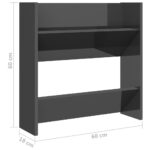 vidaXL Nástenné skrinky na topánky 2 ks, lesklé sivé 60x18x60 cm – Obrázok 8