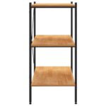 vidaXL 3-poschodový policový regál čierny a dubový 80x40x92 cm – Obrázok 4