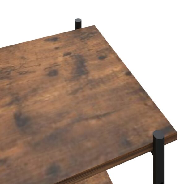 vidaXL Regál so 4 policami, čierny a prírodný 80x40x163 cm – Obrázok 6