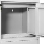 vidaXL Kancelárska skriňa bledosivá 90x40x102 cm oceľ – Obrázok 8