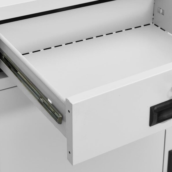 vidaXL Kancelárska skriňa bledosivá 90x40x102 cm oceľ – Obrázok 4