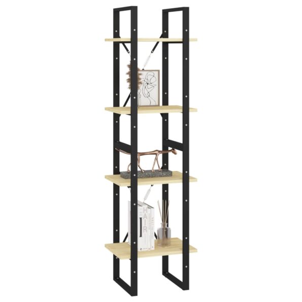 vidaXL Knižnica so 4 policami 40x30x140 cm, borovicový masív – Obrázok 4