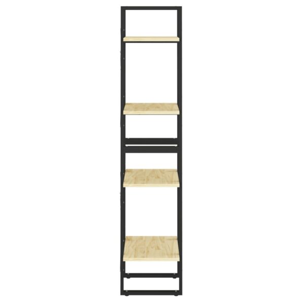 vidaXL Knižnica so 4 policami 40x30x140 cm, borovicový masív – Obrázok 7