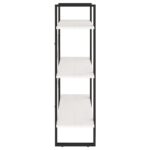 vidaXL Knižnica s 3 policami biela 80x30x105 cm masívna borovica – Obrázok 7