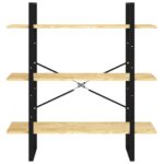 vidaXL Knižnica s 3 policami 100x30x105 cm, borovicový masív – Obrázok 6