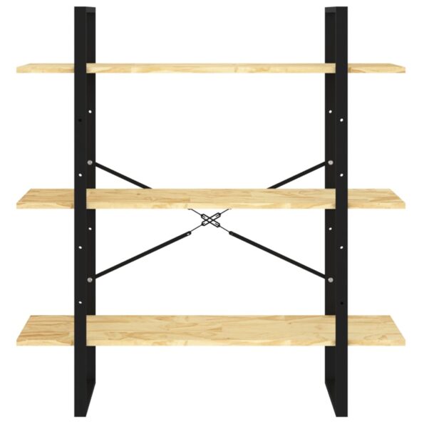 vidaXL Knižnica s 3 policami 100x30x105 cm, borovicový masív – Obrázok 6