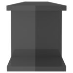 vidaXL Nástenné police 2 ks, lesklé sivé 90x18x20 cm, kompozitné drevo – Obrázok 6