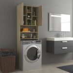 vidaXL Skrinka na práčku dub sonoma 64x25,5x190 cm – Obrázok 4