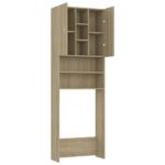 vidaXL Skrinka na práčku dub sonoma 64x25,5x190 cm – Obrázok 8