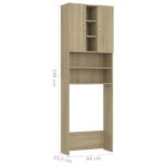 vidaXL Skrinka na práčku dub sonoma 64x25,5x190 cm – Obrázok 9