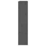 vidaXL Knižnica/deliaca stena sivá 80x30x135,5 cm masívna borovica – Obrázok 6