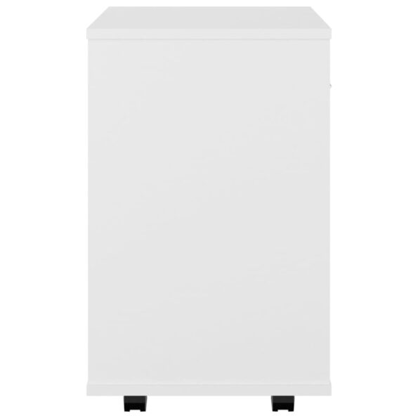 vidaXL Skrinka na kolieskach biela 46x36x59 cm drevotrieska – Obrázok 6