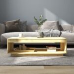 vidaXL Konferenčný stolík 110x50x33,5 cm, borovicový masív – Obrázok 3