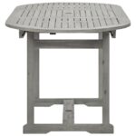 vidaXL Záhradný jedálenský stôl (120-170)x80x75 masívne akáciové drevo – Obrázok 6