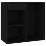 vidaXL Kozmetická skrinka čierna 80x40x75 cm kompozitné drevo – Obrázok 3