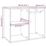 vidaXL Kozmetická skrinka biela 80x40x65 cm spracované drevo – Obrázok 7
