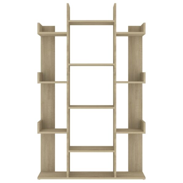vidaXL Knižnica dub sonoma 86x25,5x140 cm drevotrieska – Obrázok 5