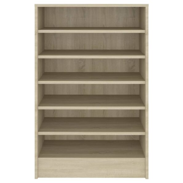 vidaXL Skrinka na topánky dub sonoma 60x35x92 cm drevotrieska – Obrázok 5