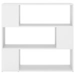 vidaXL Knižnica/deliaca stena biela 100x24x94 cm – Obrázok 5