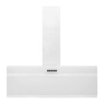 vidaXL Nástenný digestor 90 cm oceľ a tvrdené sklo biely – Obrázok 3