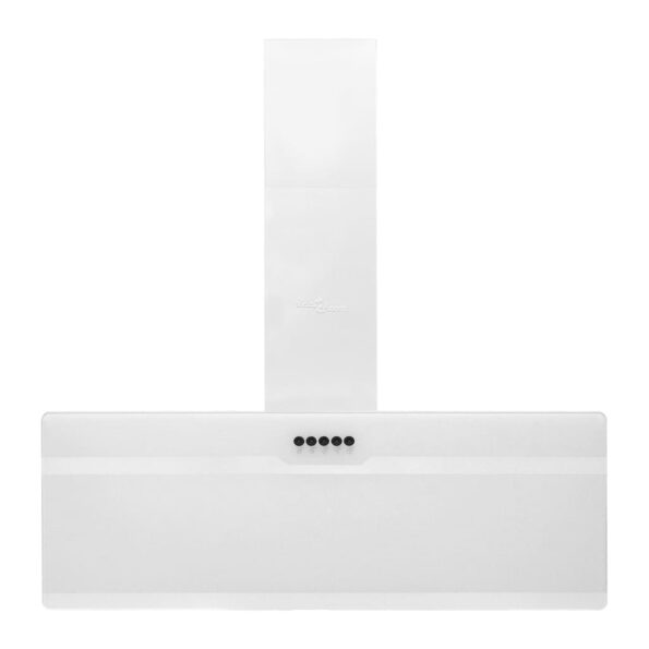 vidaXL Nástenný digestor 90 cm oceľ a tvrdené sklo biely – Obrázok 3