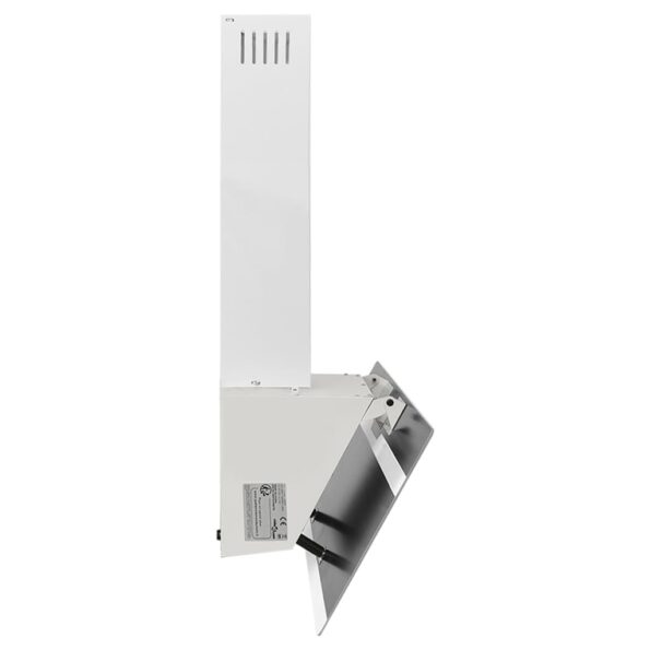 vidaXL Nástenný digestor 90 cm oceľ a tvrdené sklo biely – Obrázok 5