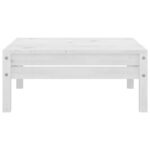 vidaXL Záhradná podnožka biela masívna borovica – Obrázok 2