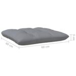 vidaXL 3-dielny záhradný sedací set so sivými sedákmi borovicový masív – Obrázok 11