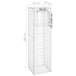 vidaXL Gabiónové koše/stĺpy 2 ks 50x50x180 cm železo – Obrázok 7