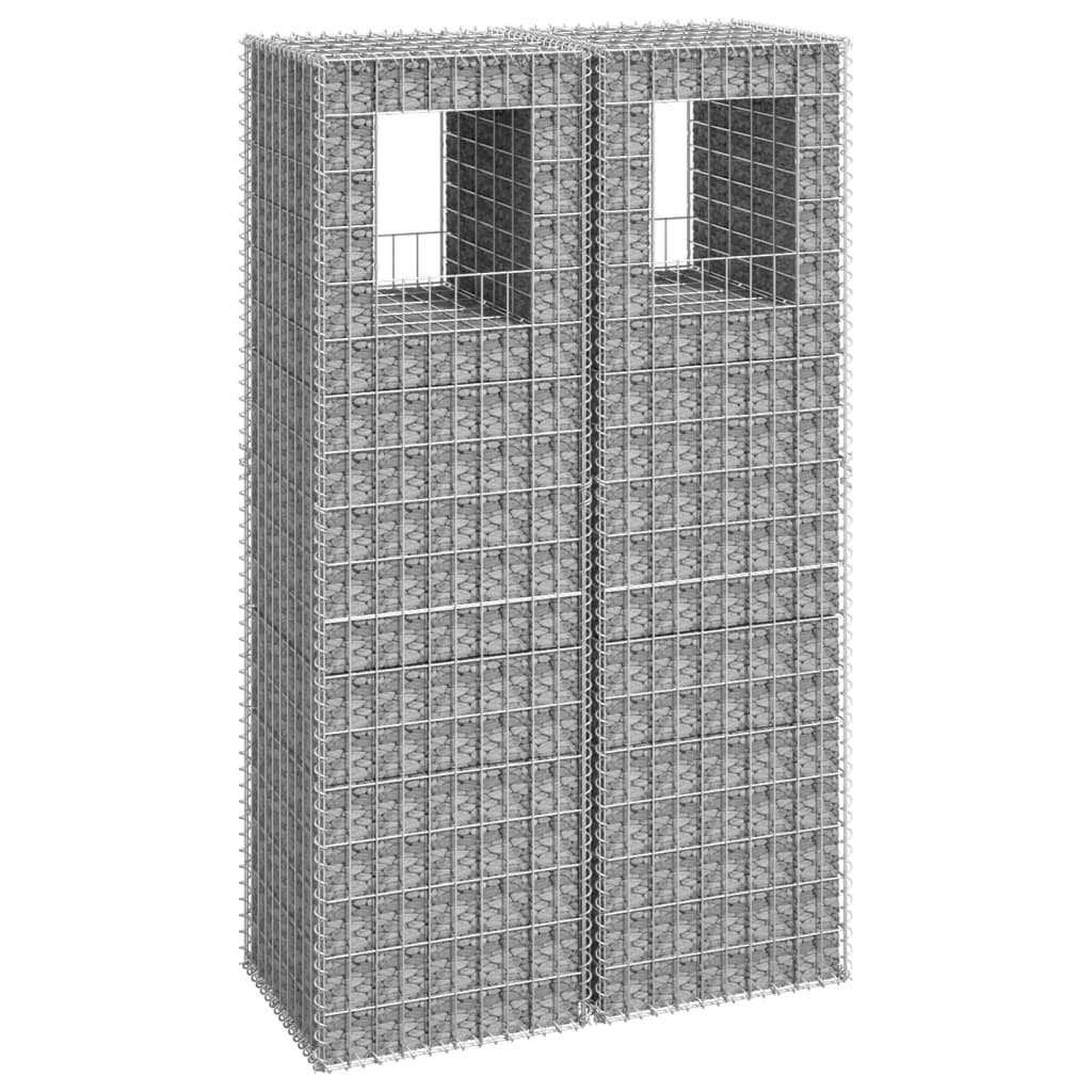 VXL8720286763964_m_en_hd_1.jpg vidaXL Gabiónové koše/stĺpy 2 ks 50x50x180 cm železo – Obrázok 1